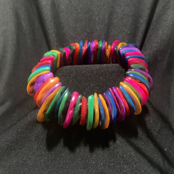 Colorful Stretch Cuff Bracelet - Picture 2 of 2